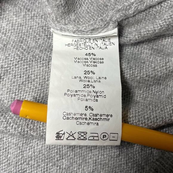 Brandy Melville Crewneck Wool Blend Sweater Horizontal Stripes Gray & Black - Picture 10 of 10